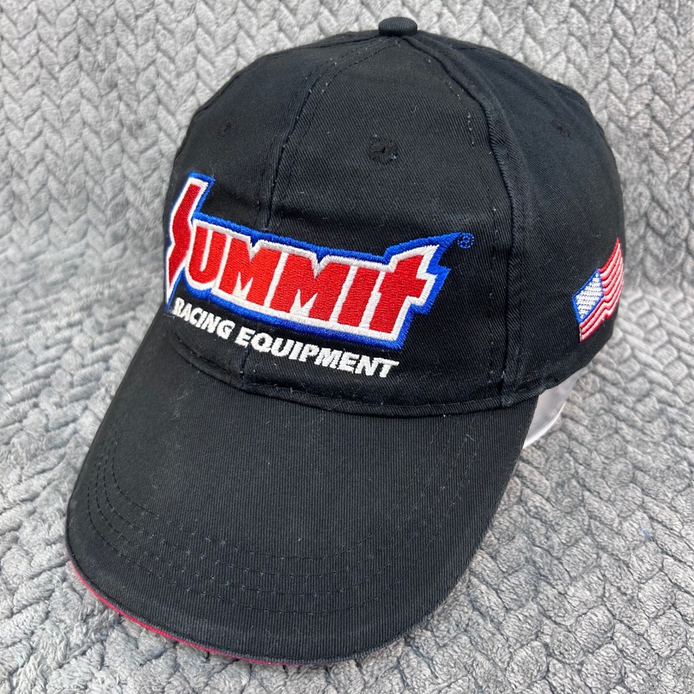 Summit Racing Equipment Mens Black Summit Racing Hat American Flag OSFM